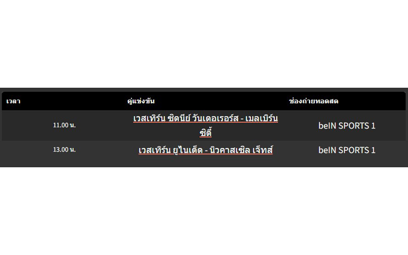  บอลไทย ถ่ายทอดสด