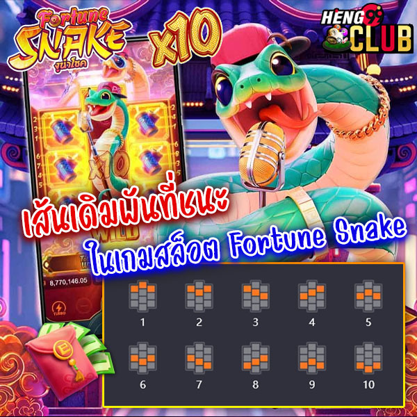 เส้นเดิมพันในเกมสล็อตออนไลน์-"Lucky Snake Slot Game"