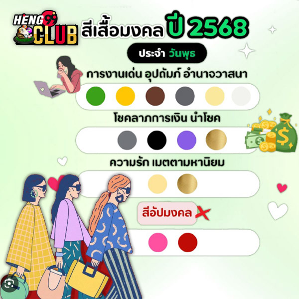 สีเสื้อมงคล 2566 วันนี้ - "Lucky shirt color 2023 today"