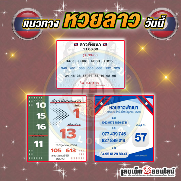 รูปแนวทางหวยลาววันนี้จากเซียนหวยของ lekdedonline
