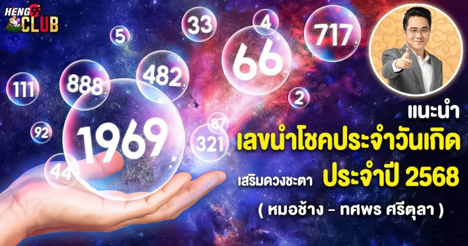 เลขนำโชคประจำวันเกิด 2568 -"Lucky number for birth date 2025"